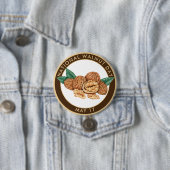 Nationale Walnootdag, tekening Ronde Button 7,6 Cm (In situ)