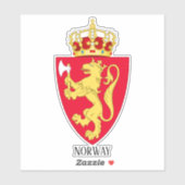 Nationale wapenschild van Noorwegen Sticker (Vel)