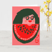 Nationale Watermeloendag 3 augustus Kaart (Gele Bloem)