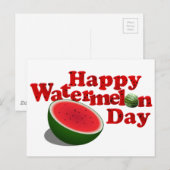 Nationale Watermeloendag Briefkaart (Voorkant / Achterkant)