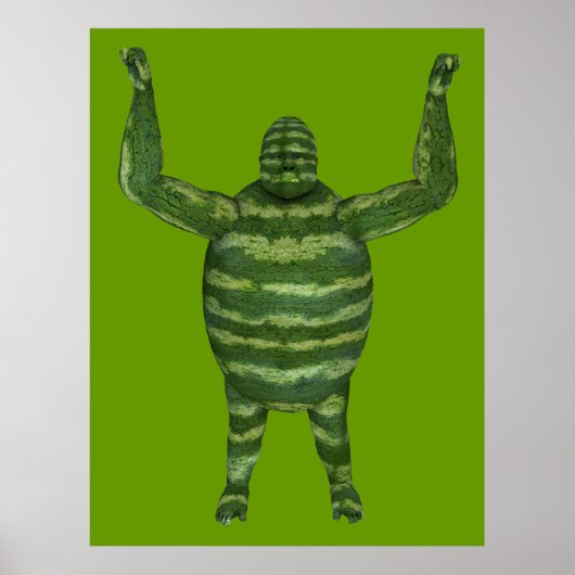 Nationale Watermeloendag Gorilla Poster (Voorkant)