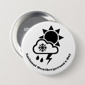 Nationale Weathermans Day Button met symbolen (Voorkant /achterkant)