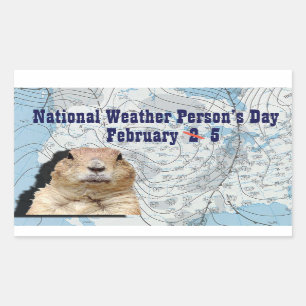 Nationale Weer Dag 5 Februari Rechthoekige Sticker