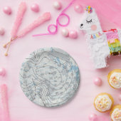 Nationale weerkaart papieren bordje (Feest)