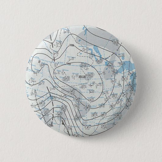 Nationale weerkaart ronde button 5,7 cm (Voorkant)