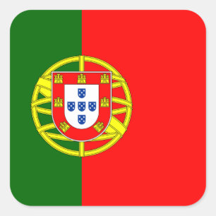 Nationale wereldvlag Portugal Vierkante Sticker