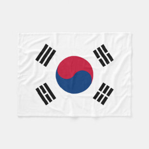 Nationale Wereldvlag Zuid-Korea Fleece Deken