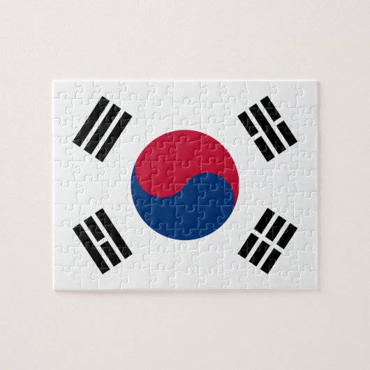 Nationale Wereldvlag Zuid-Korea Legpuzzel (Horizontaal)