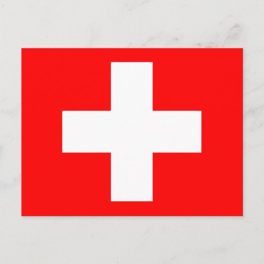 Nationale Wereldvlag Zwitserland Briefkaart (Voorkant)
