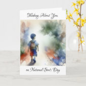 Nationale Zoon Dag is 4 maart Kaart (Gele Bloem)