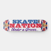 NATIONALITÉ DE SKATE sous un skateboard de Groove  (Horz)