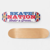 NATIONALITÉ DE SKATE sous un skateboard de Groove  (Horz)