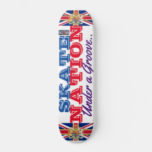 NATIONALITÉ DE SKATE sous un skateboard de Groove