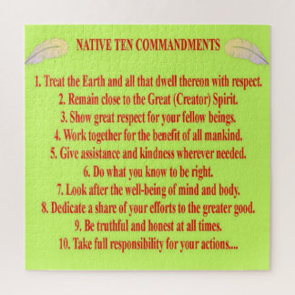 Native 10 Commandements 676 Piece Puzzle