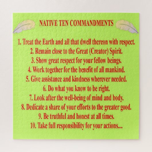 Native 10 Commandements 676 Piece Puzzle (Vertical)
