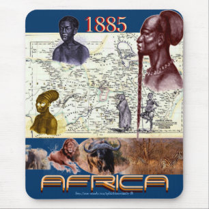 Native African's  Historische mousepad uit 1885 Muismat