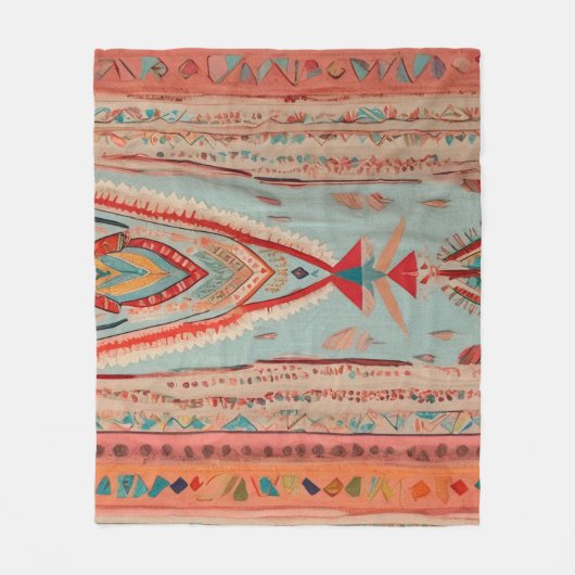 Native America Pattern Fleece Deken (Voorkant)
