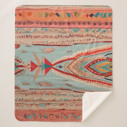 Native America Pattern Sherpa Deken (Voorkant)