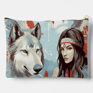 Native America Princess, sac d'accessoires Wolf