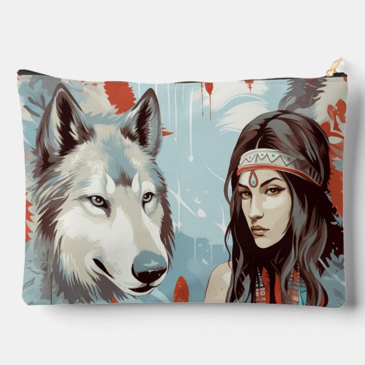 Native America Princess, sac d'accessoires Wolf (Verso)