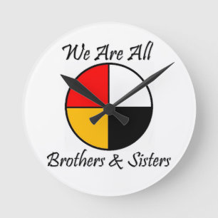 Native American 4 Directions Ronde Klok
