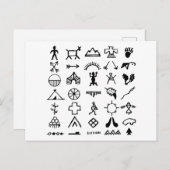 Native American Afbeelding Symbols Briefkaart (Voorkant / Achterkant)