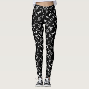 Native American Afbeelding Symbols Leggings