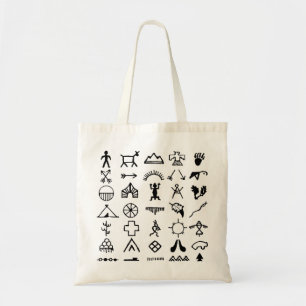 Native American Afbeelding Symbols Tote Bag