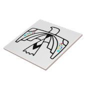 Native American Anishinaabe Eagle White Tegeltje (Zijkant)