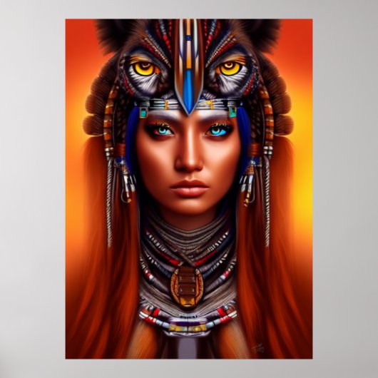 Native American Apache Poster (Voorkant)