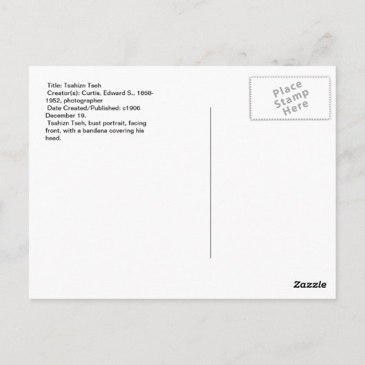 Native American Apache Tsahizn Tseh Briefkaart (Achterkant)