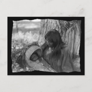  Native American Apache Woman Aankondigingskaart