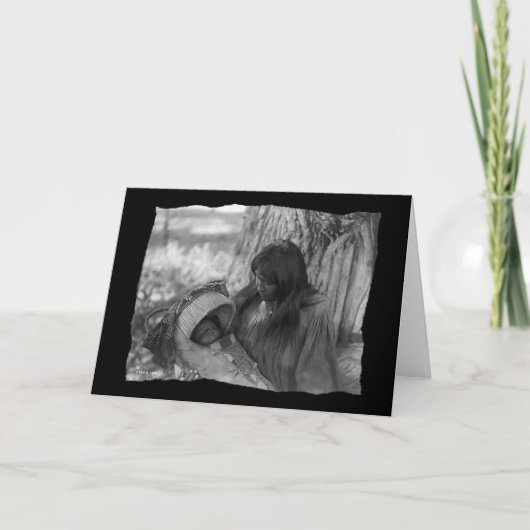  Native American Apache Woman Kaart (Voorkant)