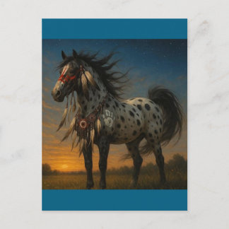 Native American Appaloosa Horse Briefkaart - Honov