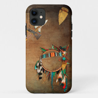Native American arrowad hatchet Indian iPhone 11 Hoesje