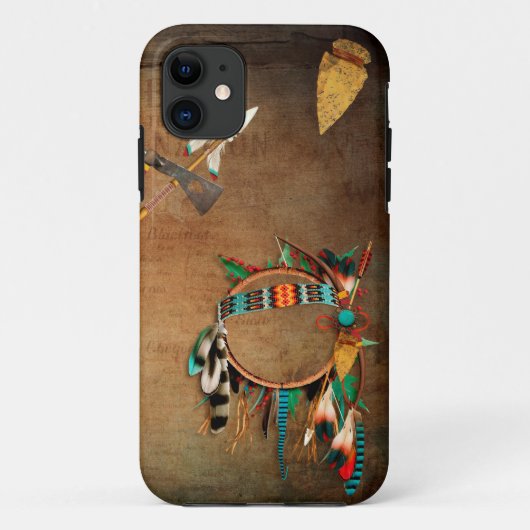 Native American arrowad hatchet Indian Case-Mate iPhone Case (Achterkant)