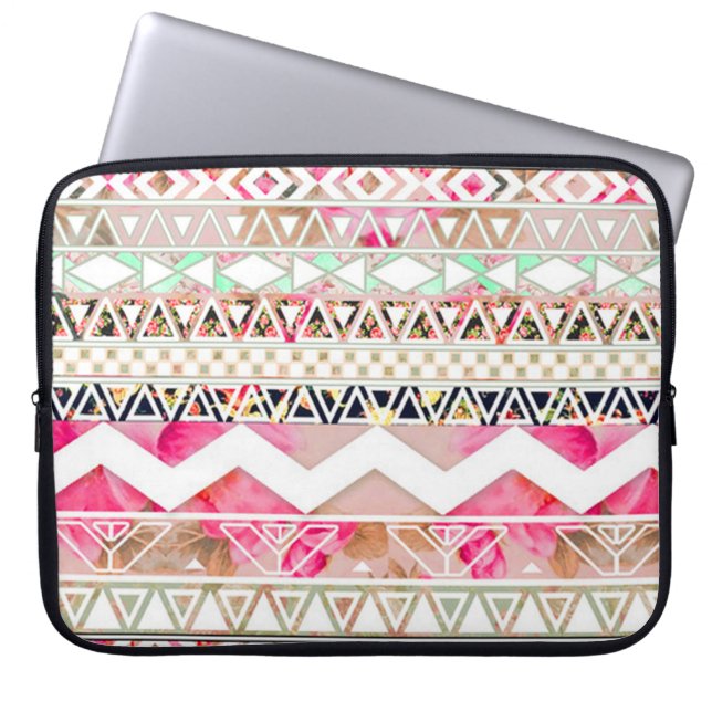 Native American Aztec Pattern Laptop Sleeve (Voorkant)