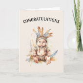 Native American Baby Gefeliciteerd Kaart (Voorkant)