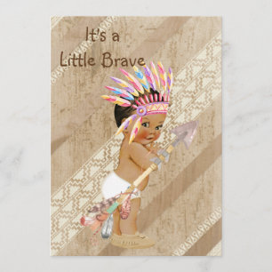 Native American Baby shower Invitation Kaart