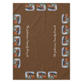 Native American Bay Pinto Horse Brown Tafelkleed (Voorkant)