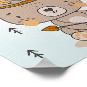 Native American Bear Kids Room Poster Nursery (Coin)