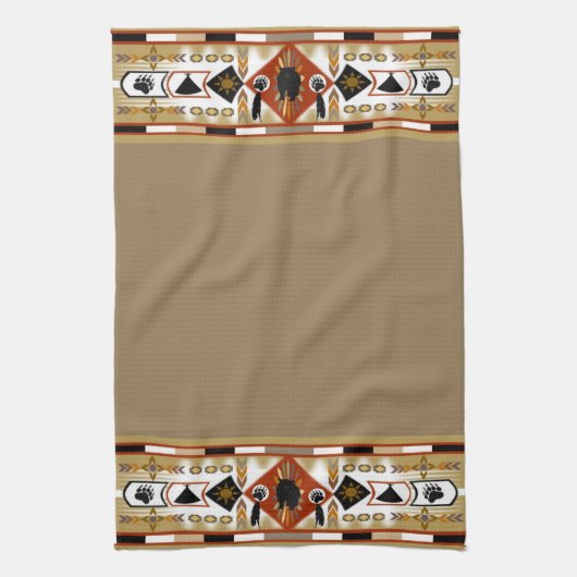 Native American Beer Clan Kitchen Towels Theedoek (Verticaal)