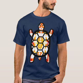 Native American Black White Fire Turtle Desi T-shirt