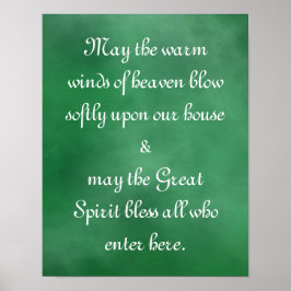 Native American Blessing for the Home Poster