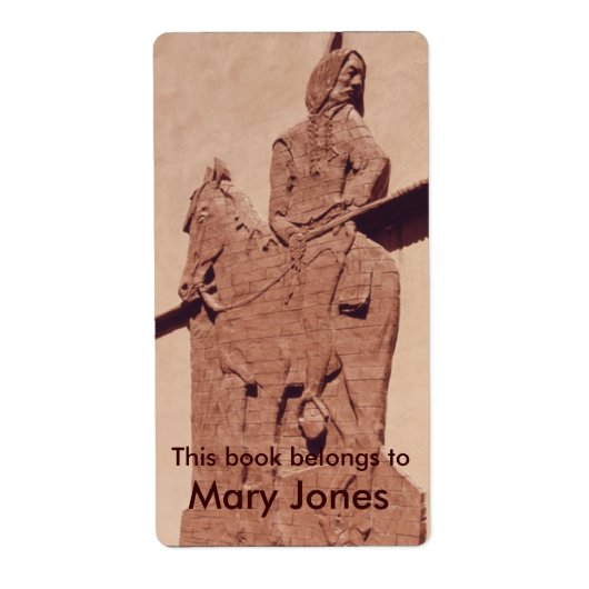 Native American Bookplate Etiket (Voorkant)