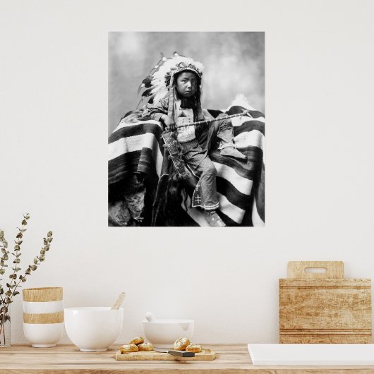 Native American Boy, 1899 Poster (Keuken)