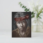 Native American Boy my carte postale de dessin de (Debout devant)