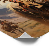 Native American Brave Kijken in de Afstand Poster (Hoek)