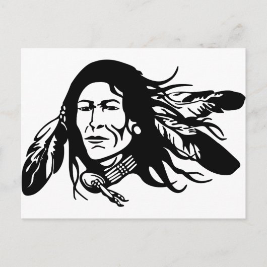 Native American Briefkaart (Voorkant)