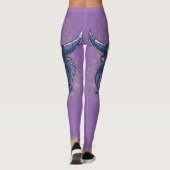 Native American BULL SKULL blue Leggings (Achterkant)